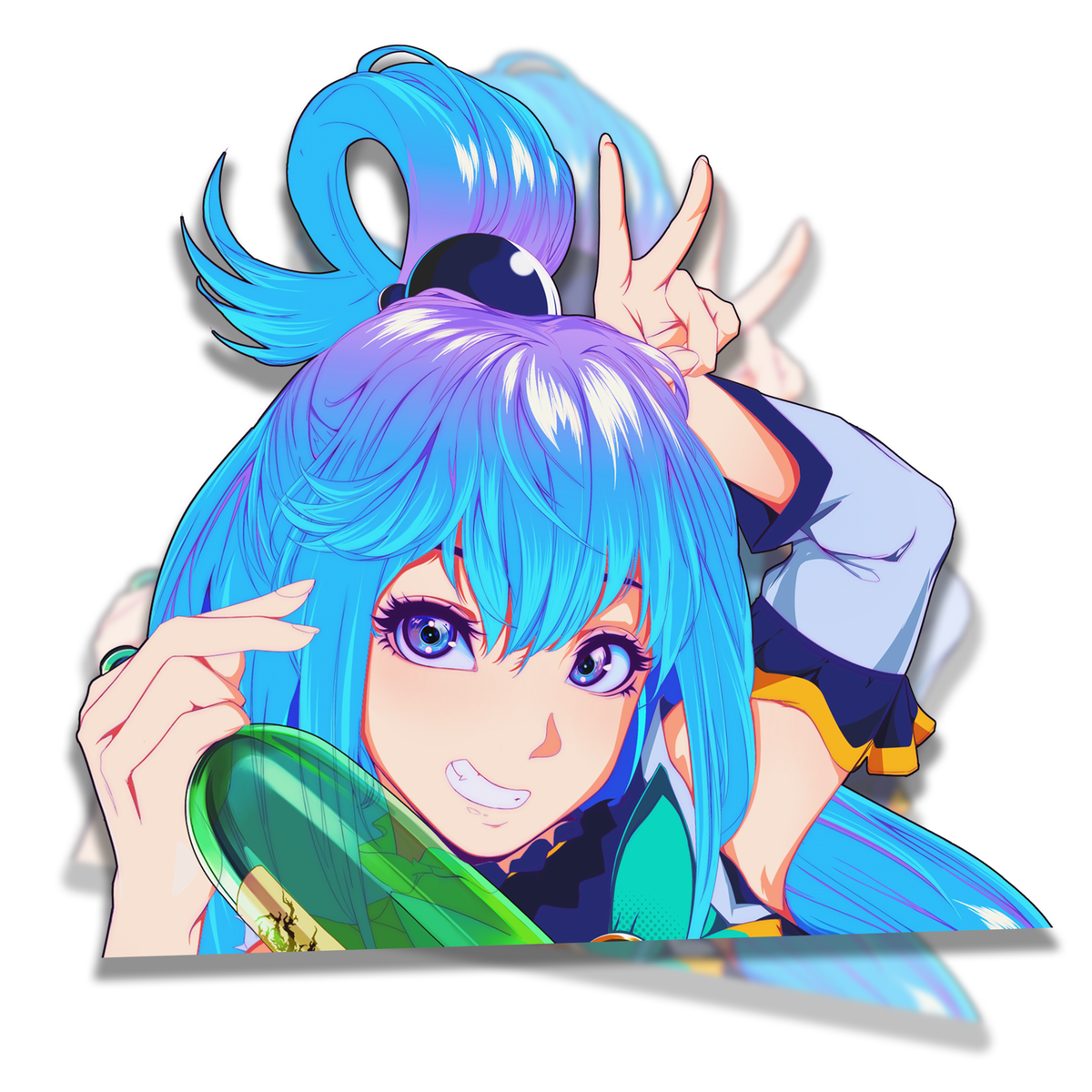 【レア】蝕像アクアマリン 23×7×6mm アクア ピース: Holographic! Peek! – MischiefMakers.us